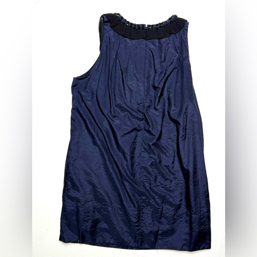 MM Couture by Miss Me Elegant Navy Sleeveless Dress with Black Accents Size M - Picture 2 of 7